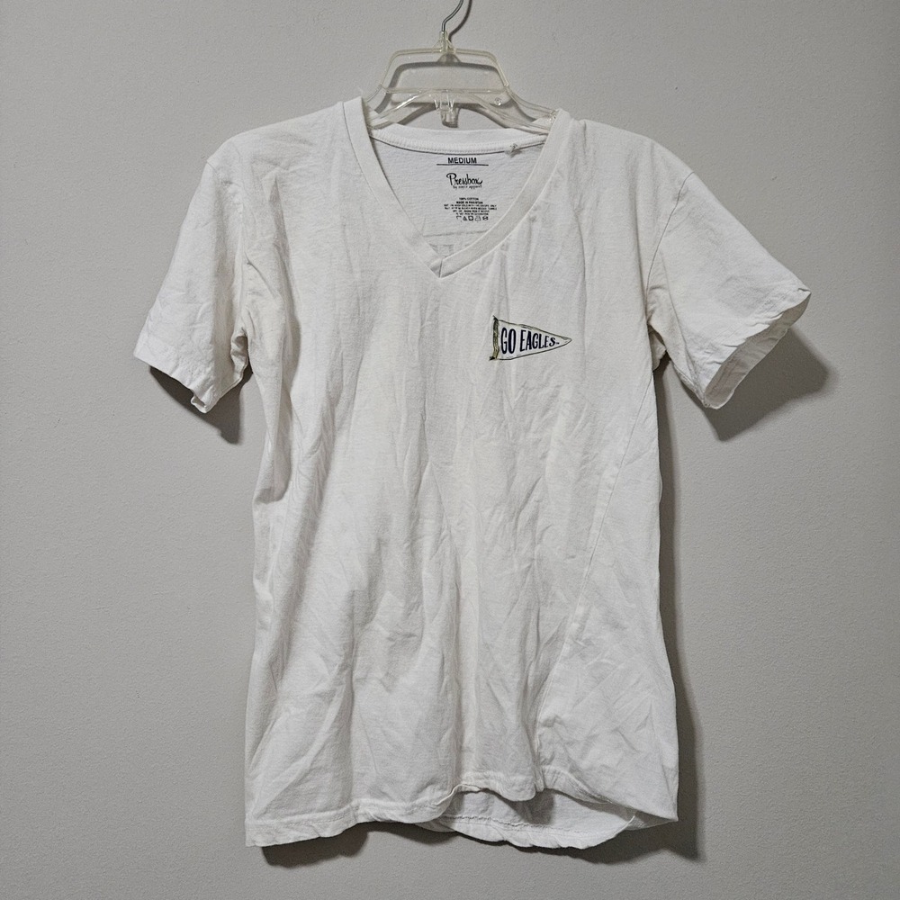 Pressbox Georgia Southern‎ University Eagles V-Neck T-Shirt White Womens Medium